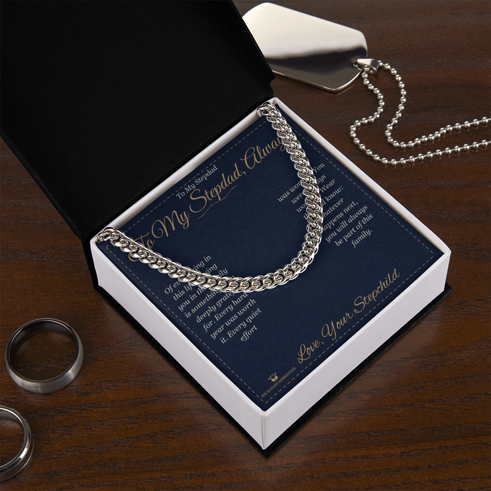 To My Stepdad, Always - Cuban Link Chain for Stepdad