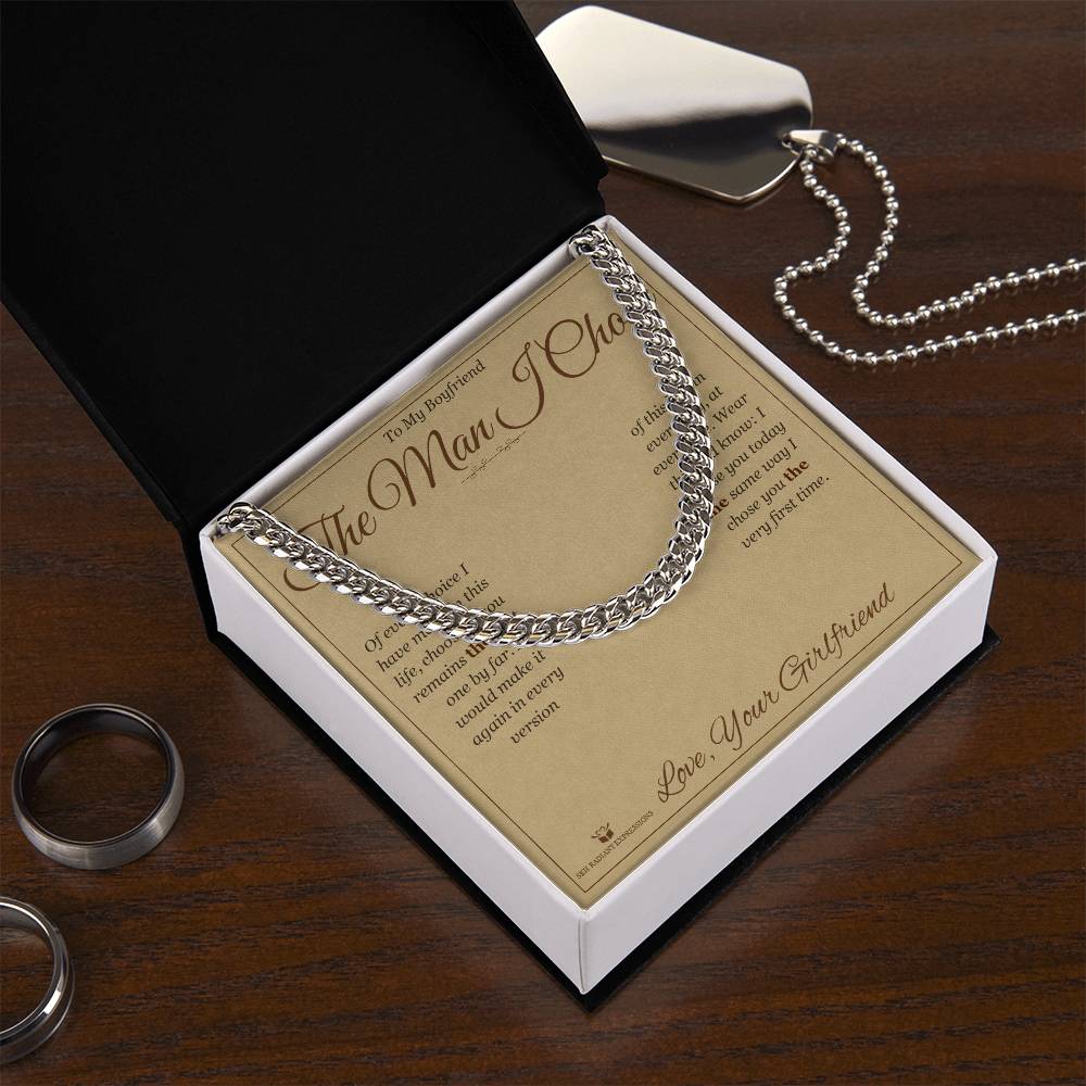 The Man I Chose - Cuban Link Chain for Boyfriend