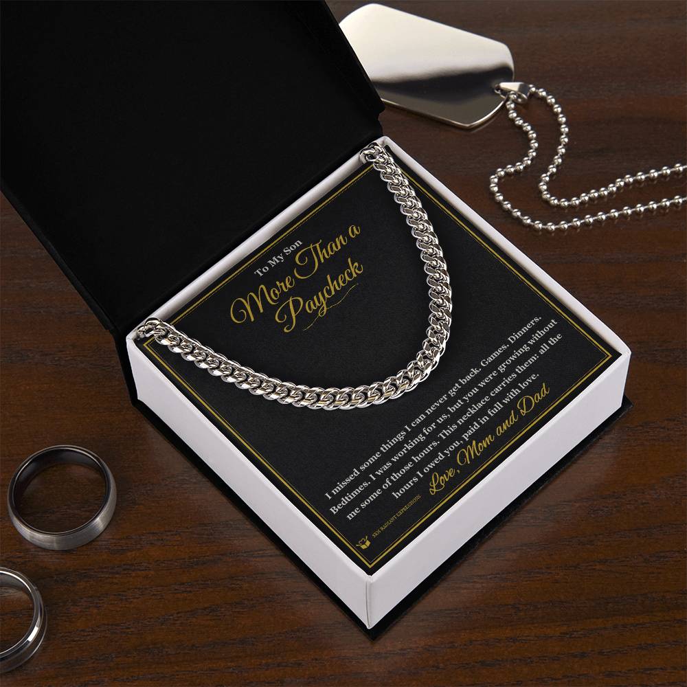 More Than a Paycheck - Cuban Link Chain for Son
