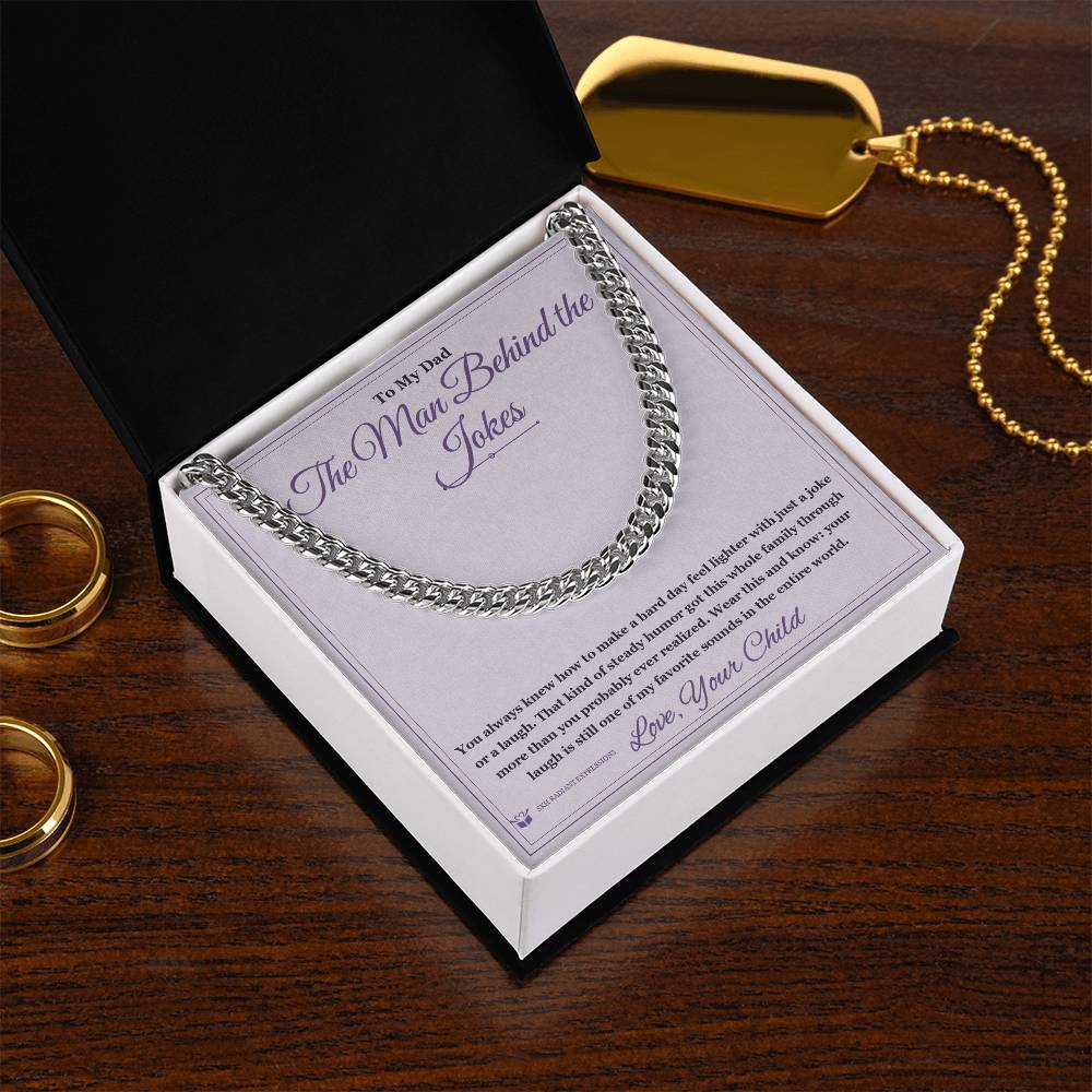 The Man Behind the Jokes - Cuban Link Chain for Stepdad