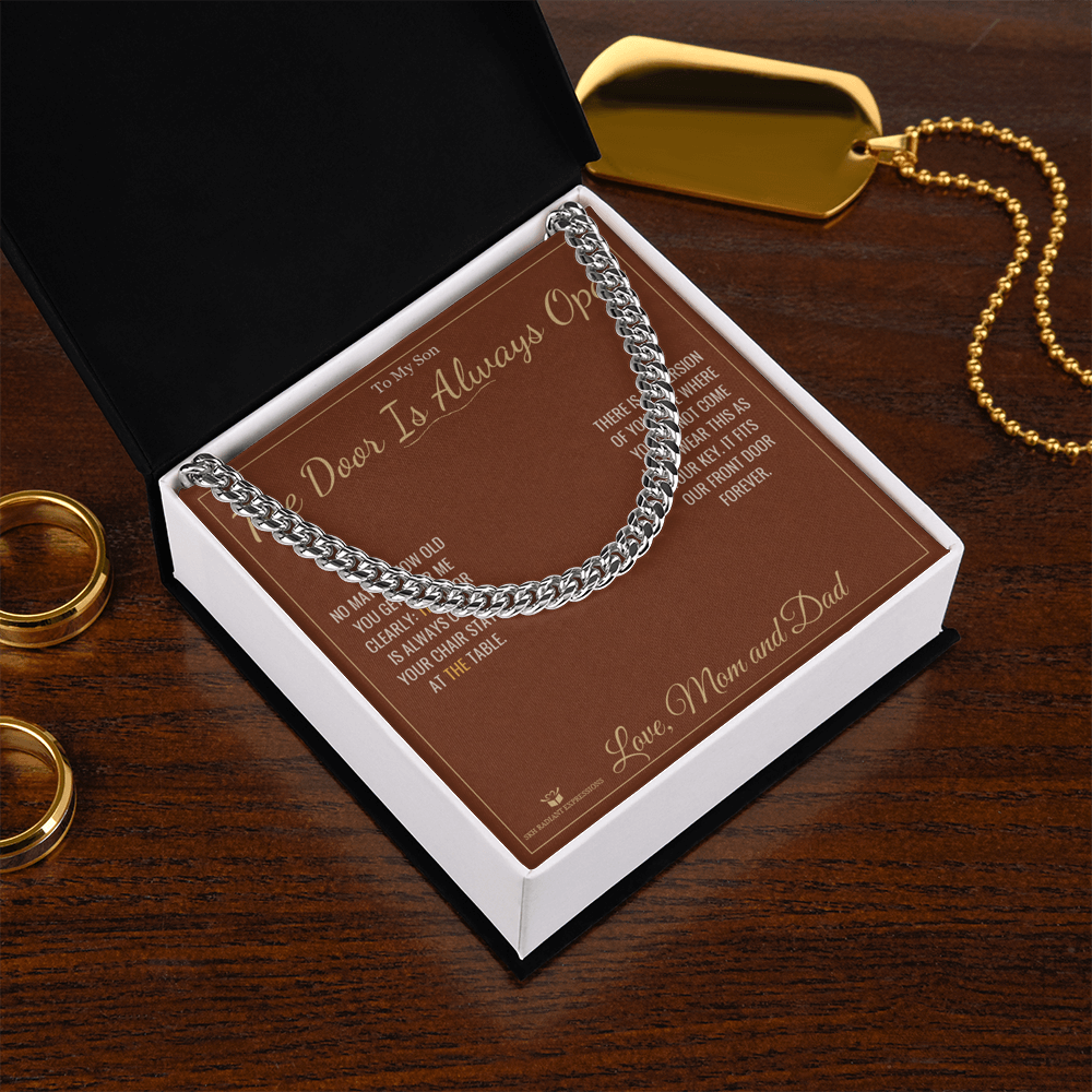 The Door Is Always Open - Cuban Link Chain for Son