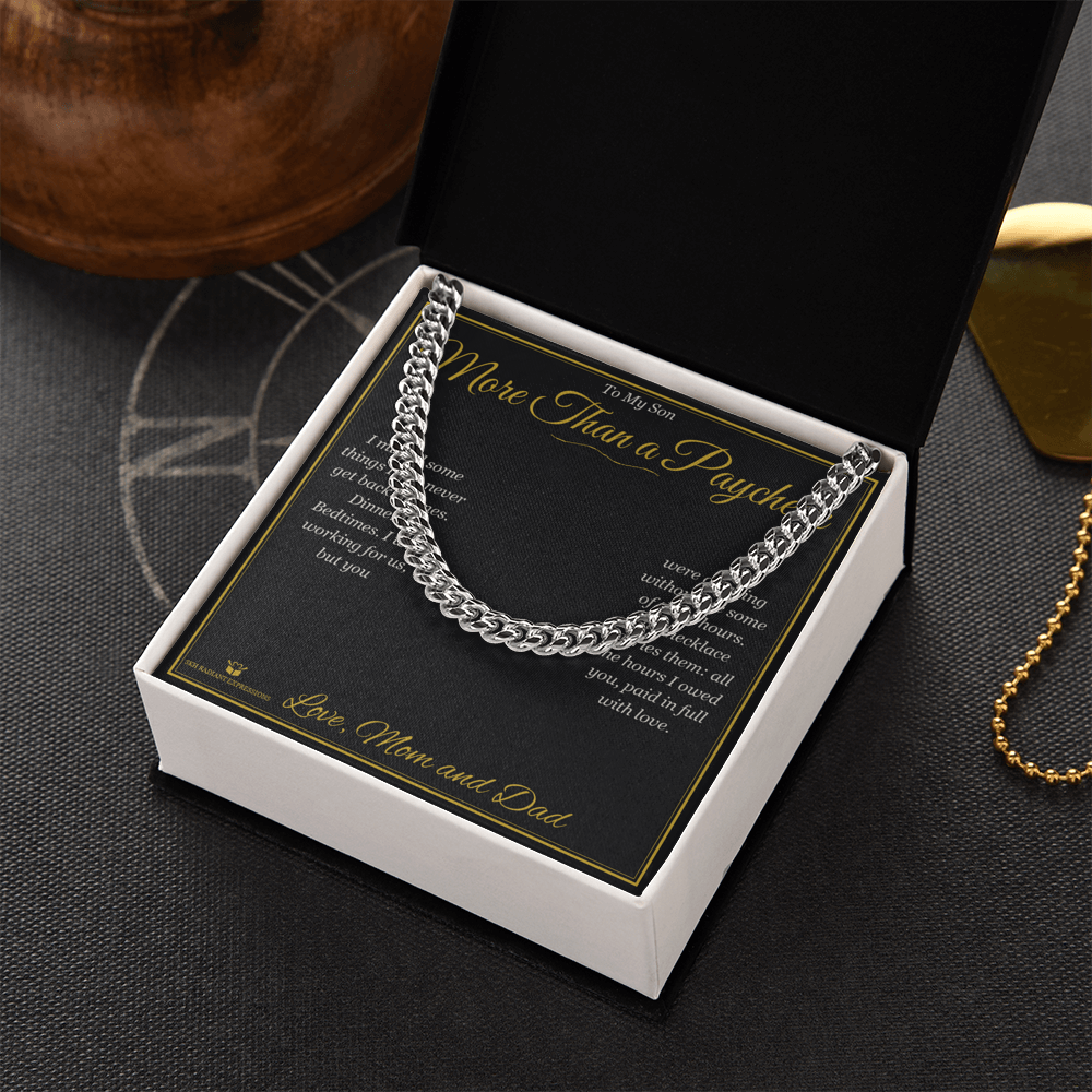 More Than a Paycheck - Cuban Link Chain for Son