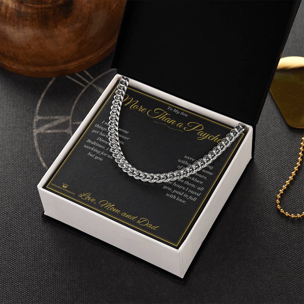 More Than a Paycheck - Cuban Link Chain for Son