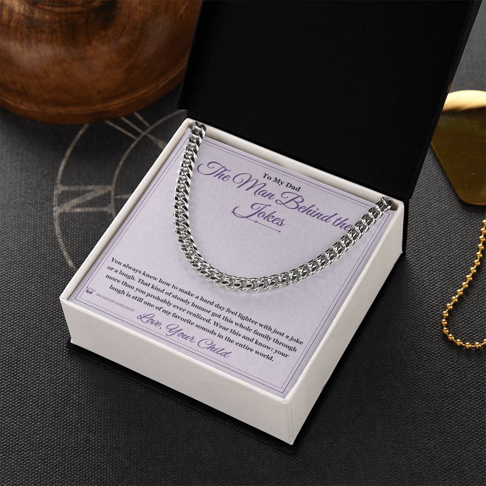The Man Behind the Jokes - Cuban Link Chain for Stepdad