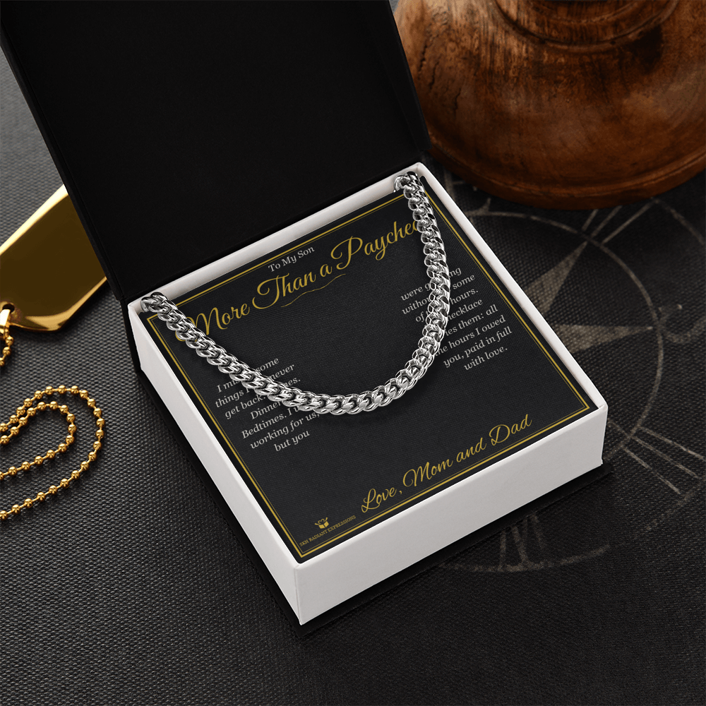 More Than a Paycheck - Cuban Link Chain for Son