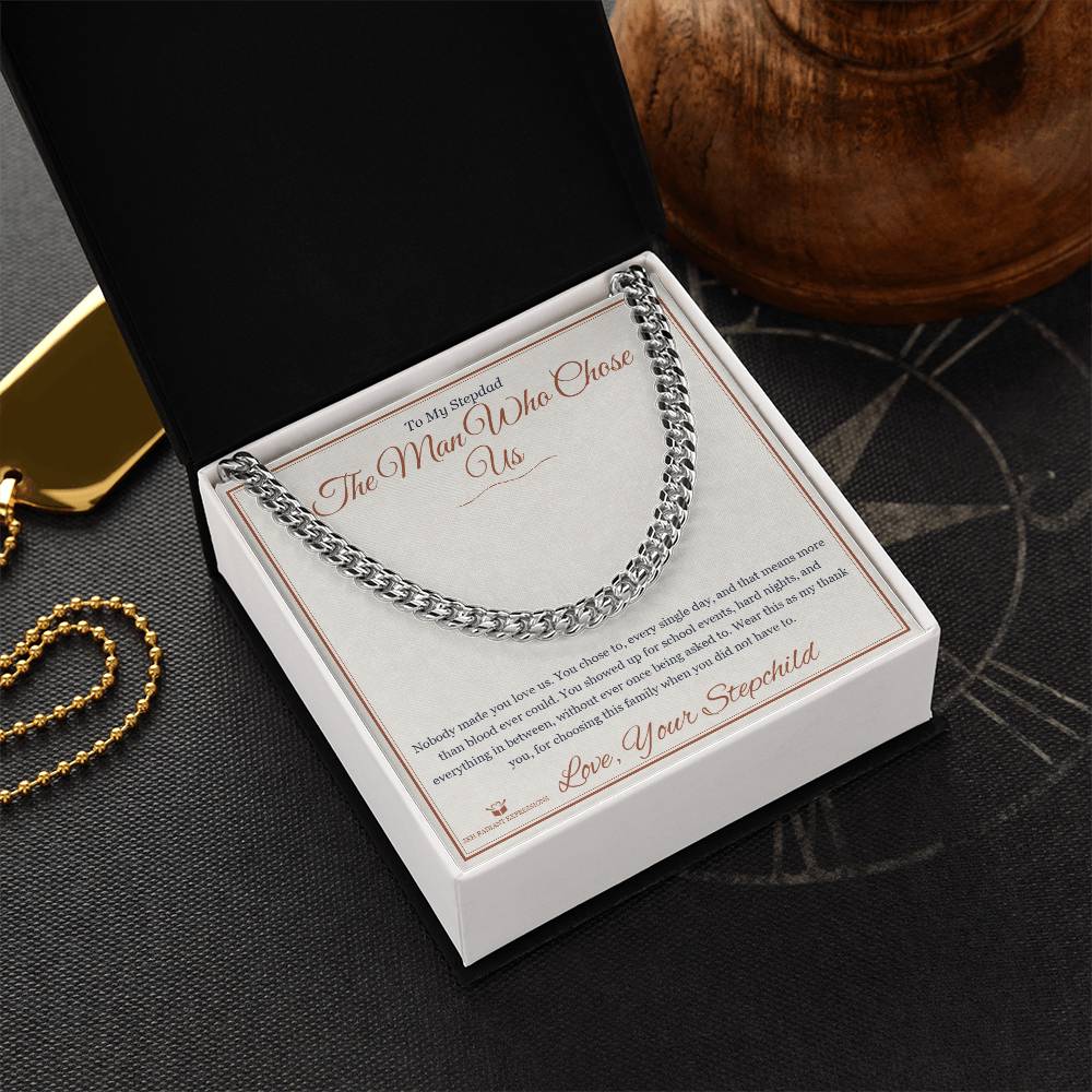 The Man Who Chose Us - Cuban Link Chain for Stepdad