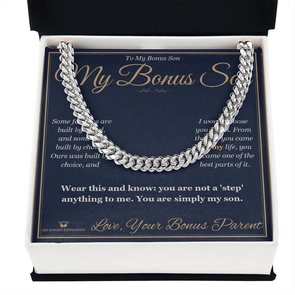 My Bonus Son - Cuban Link Chain for Stepson