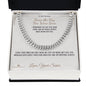 Since the Day You Were Born - Cuban Link Chain for Brother