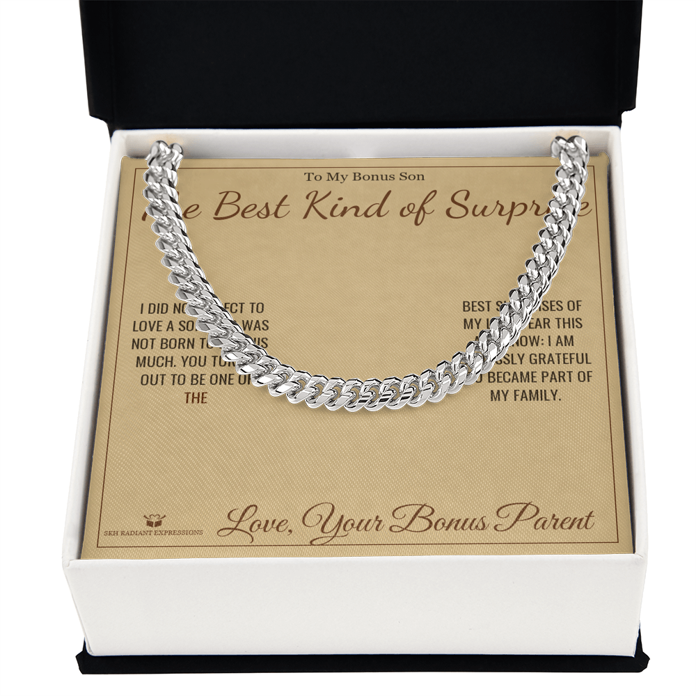 The Best Kind of Surprise - Cuban Link Chain for Stepson