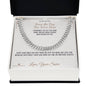 Since the Day You Were Born - Cuban Link Chain for Brother