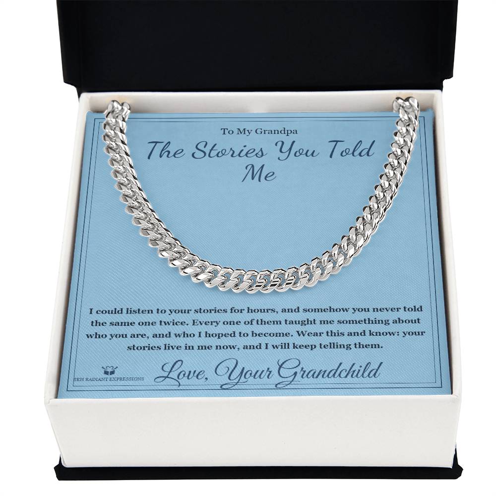 The Stories You Told Me - Cuban Link Chain for Grandfather