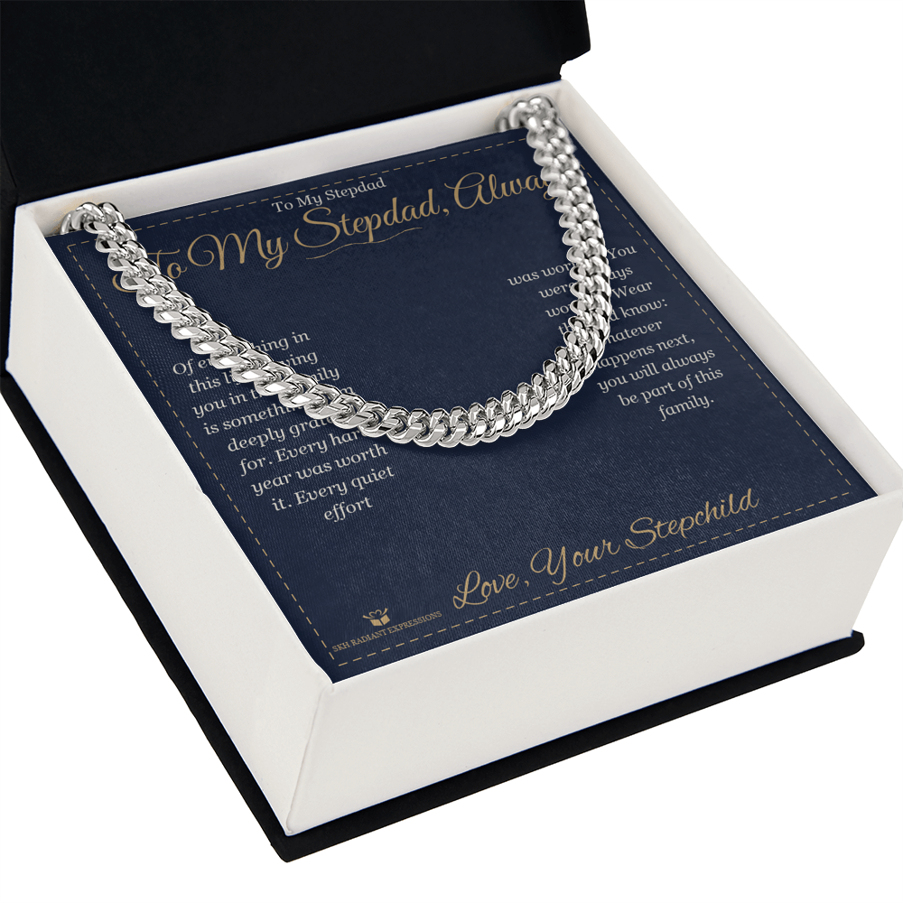 To My Stepdad, Always - Cuban Link Chain for Stepdad