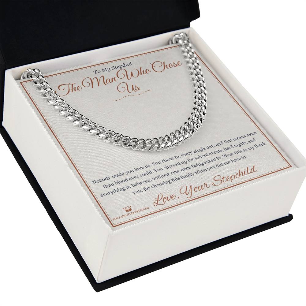 The Man Who Chose Us - Cuban Link Chain for Stepdad