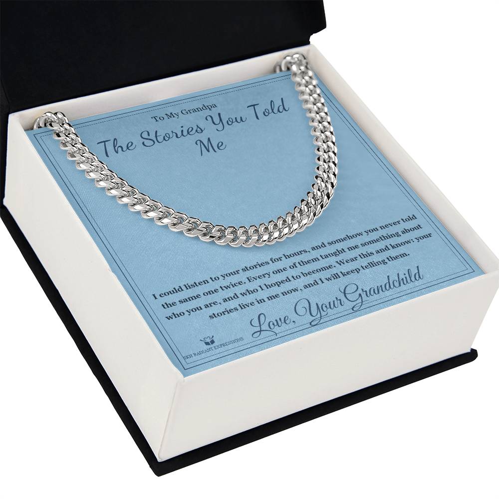 The Stories You Told Me - Cuban Link Chain for Grandfather