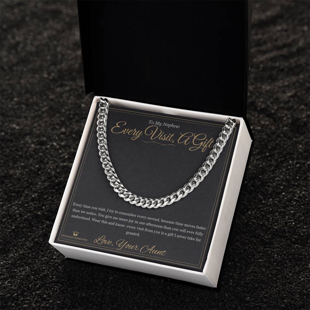 Every Visit, A Gift - Cuban Link Chain for Nephew