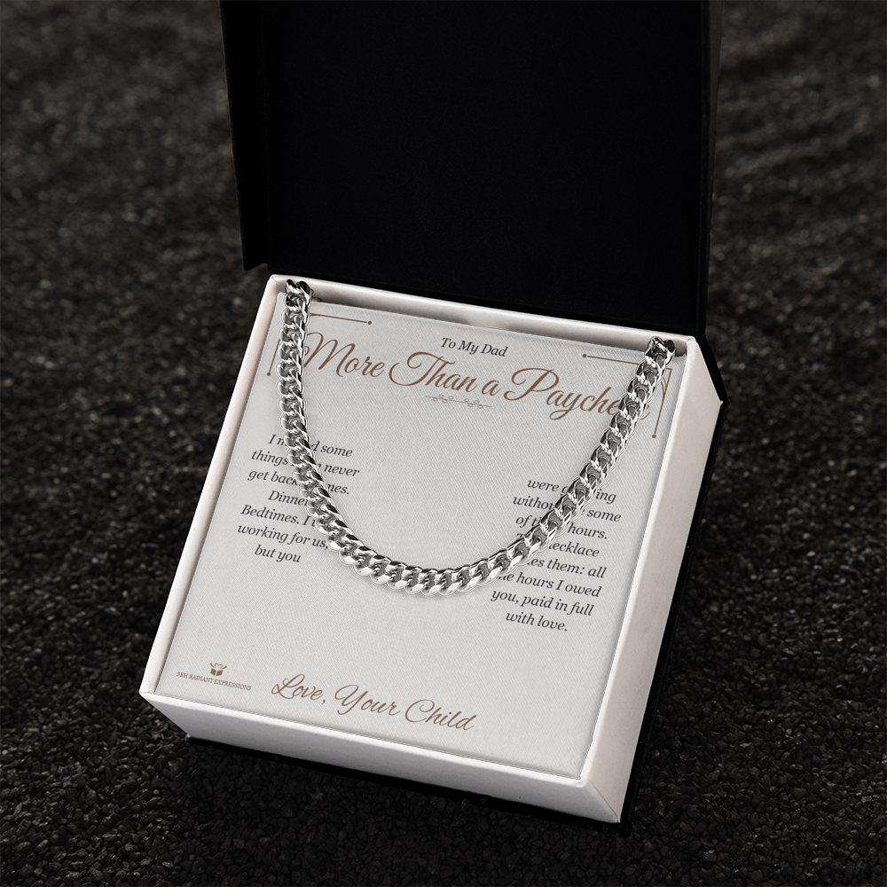 More Than a Paycheck - Cuban Link Chain for Dad