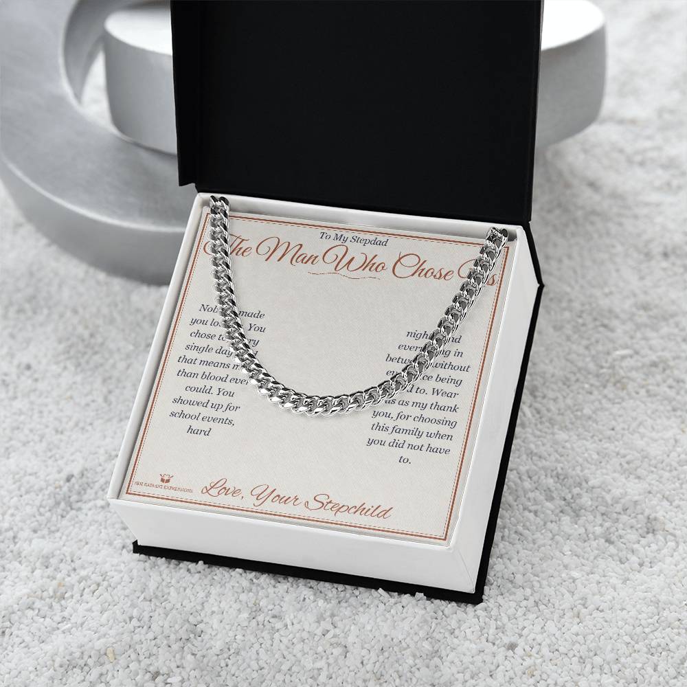 The Man Who Chose Us - Cuban Link Chain for Stepdad