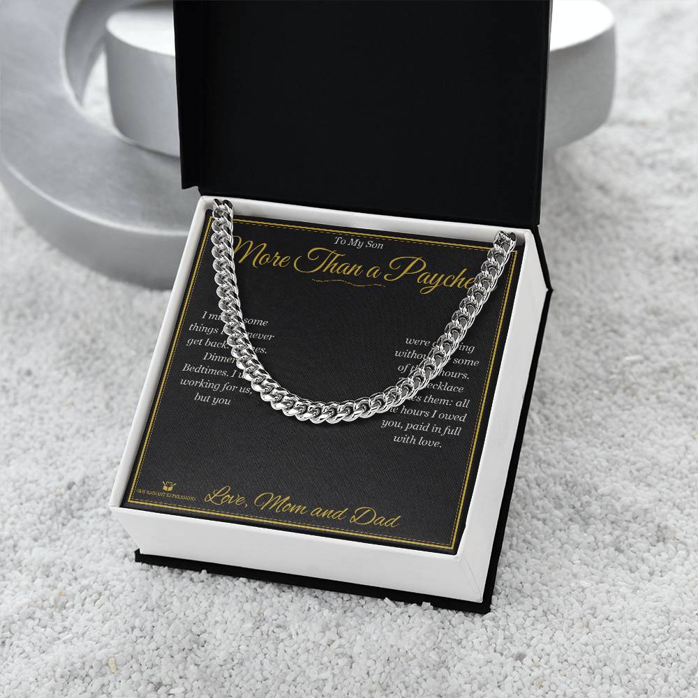 More Than a Paycheck - Cuban Link Chain for Son