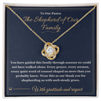Personalized Love Knot Necklace for pastor
