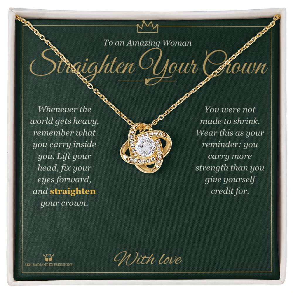 Thoughtful love knot necklace gift for her