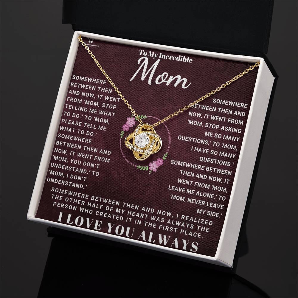 From Then to Now: Celebrating the Bond with Mom - Love Knot Necklace