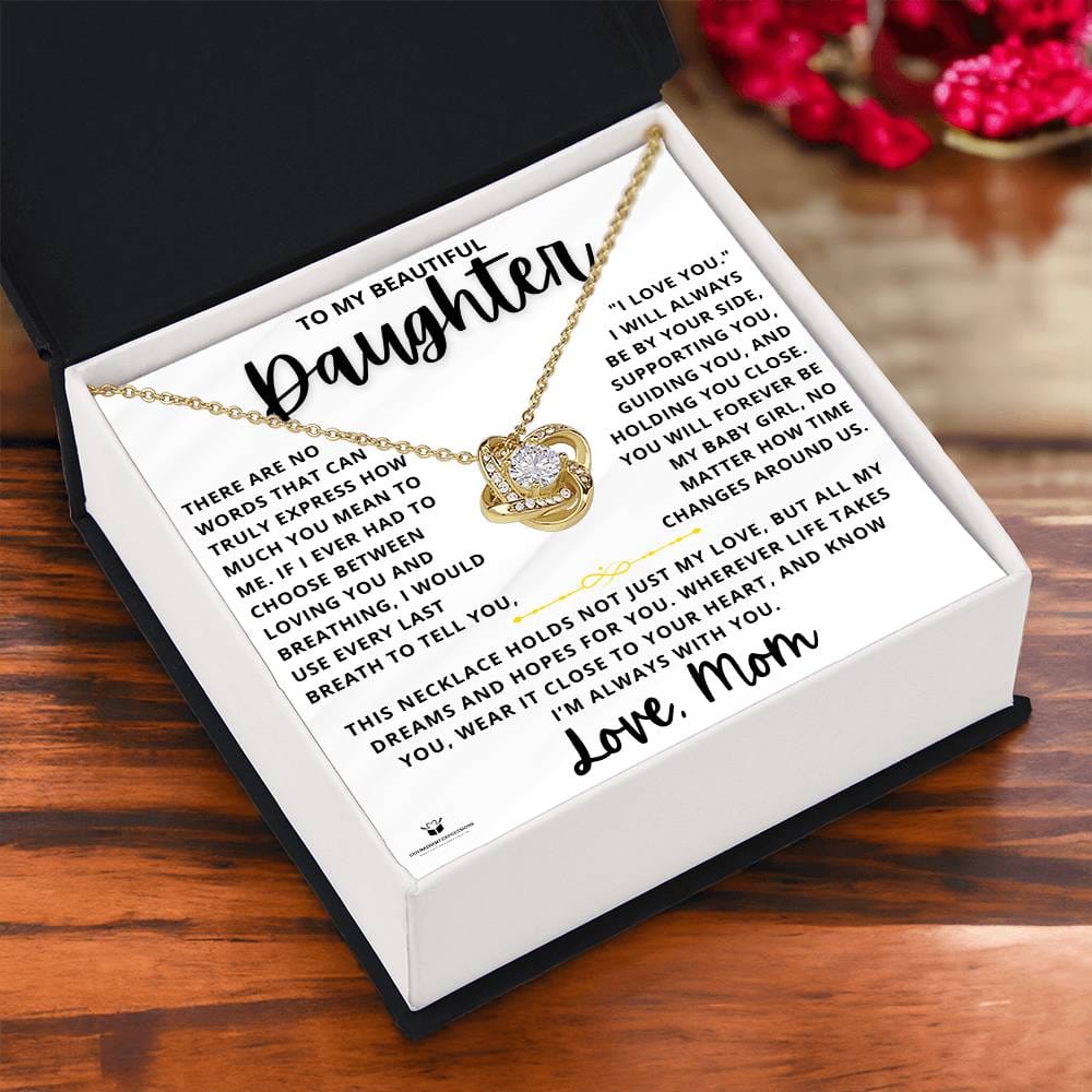 To My Daughter – I'm Always With You – Love Knot Necklace