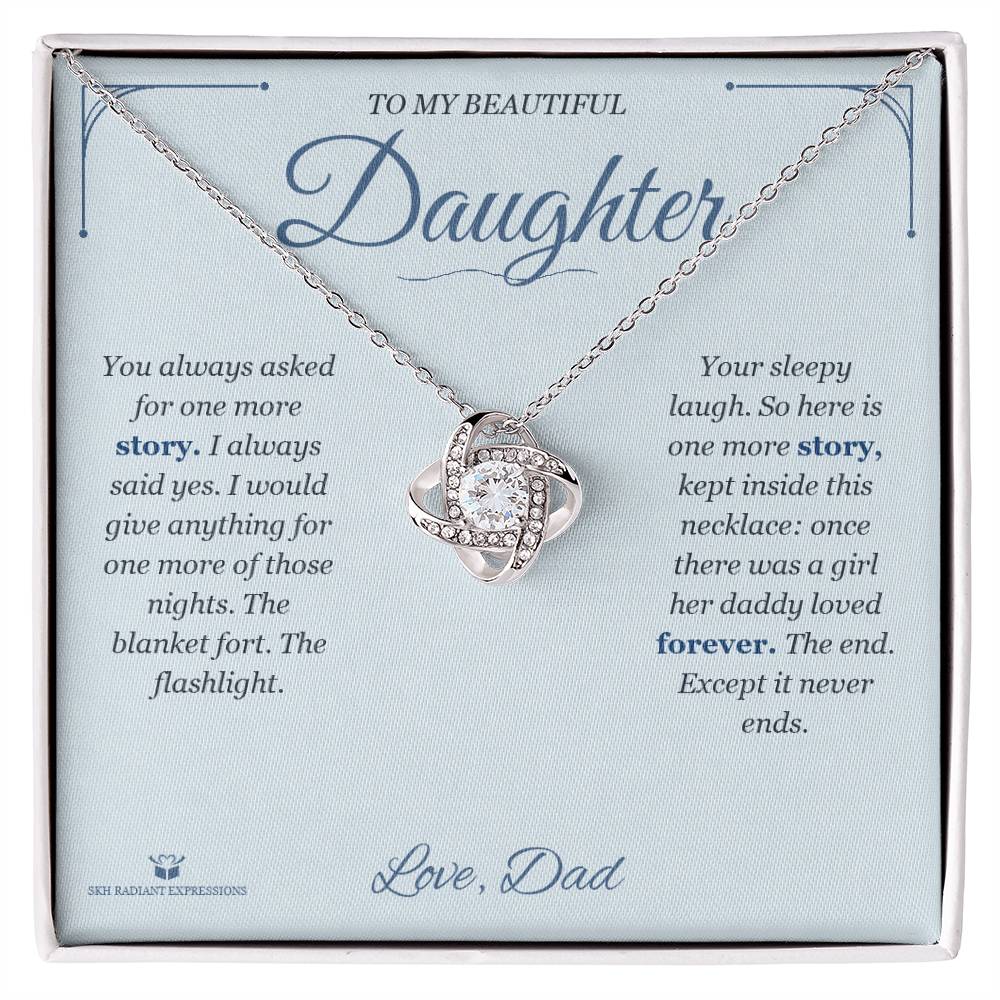 One More Story - Love Knot Necklace for Daughter - personalized keepsake gift from SKH Radiant Expressions