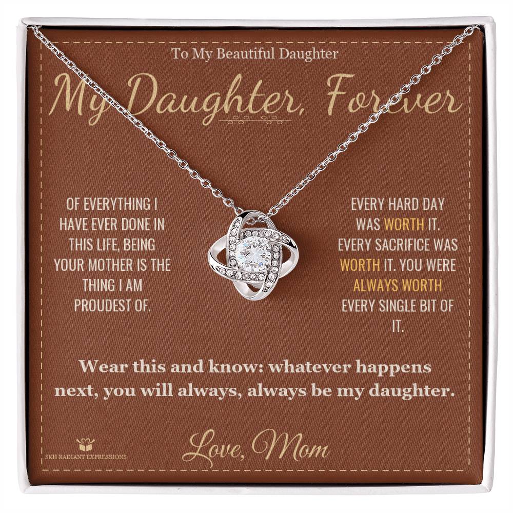 Best love knot necklace for daughter 2026