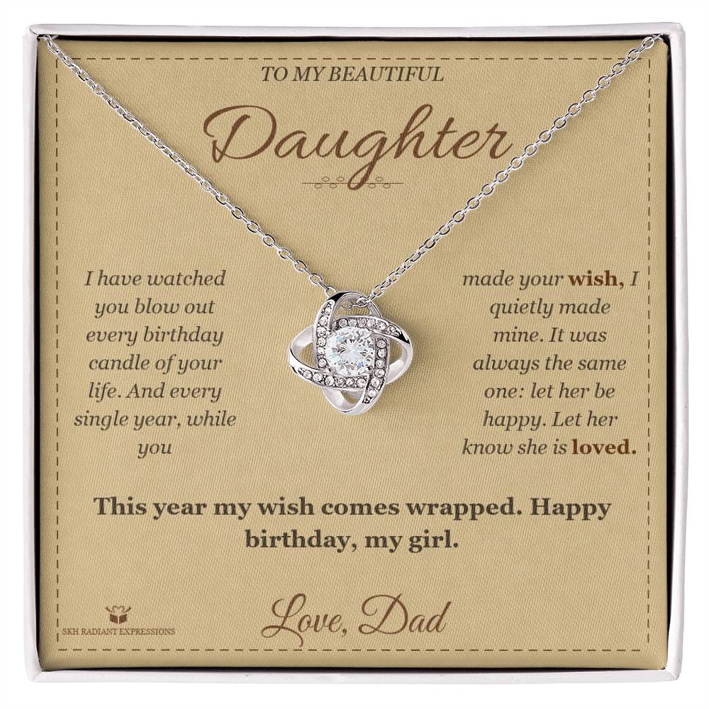 Every Candle - Love Knot Necklace for Daughter