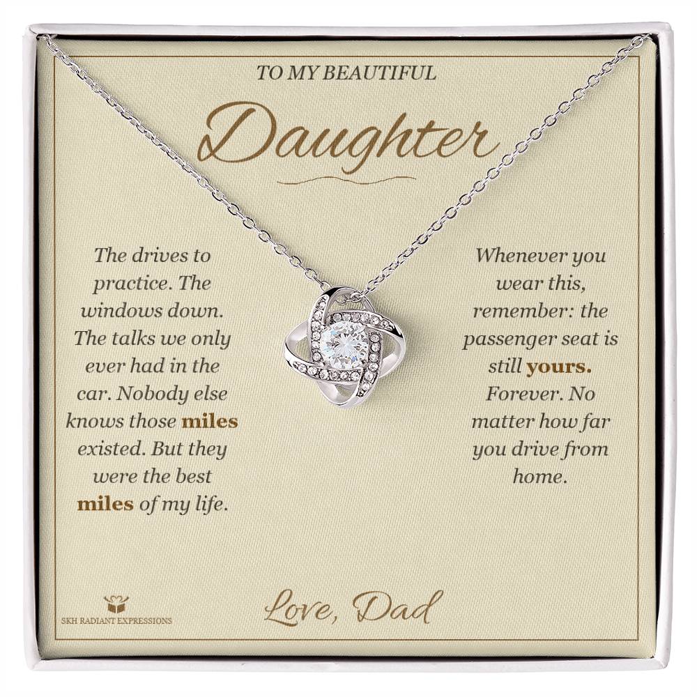 The Passenger Seat - Love Knot Necklace for Daughter - personalized keepsake gift from SKH Radiant Expressions