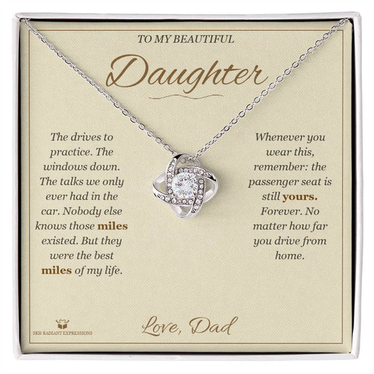 The Passenger Seat - Love Knot Necklace for Daughter - personalized keepsake gift from SKH Radiant Expressions
