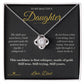 The Night You Were Born - Love Knot Necklace for Daughter