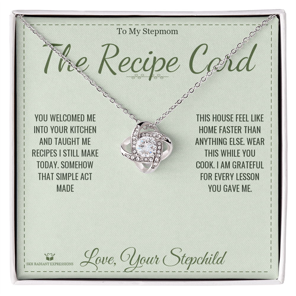 The Recipe Card - Love Knot Necklace for Stepmom