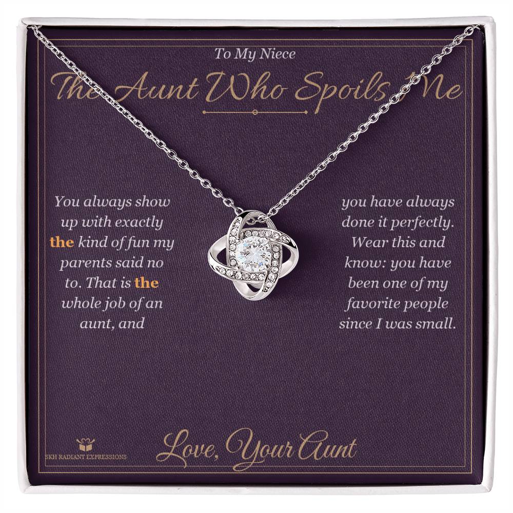 The Aunt Who Spoils Me - Love Knot Necklace for Niece
