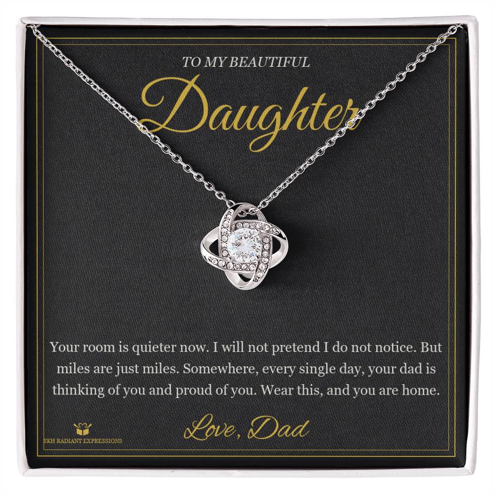 The Miles Between Us - Love Knot Necklace for Daughter