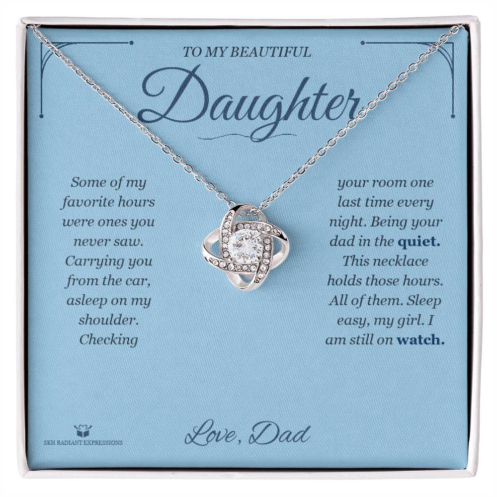 While You Were Sleeping - Love Knot Necklace for Daughter