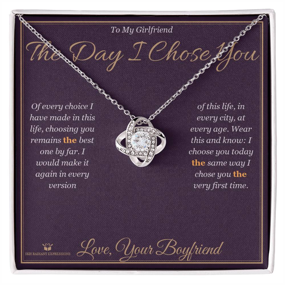 The Day I Chose You - Love Knot Necklace for Girlfriend