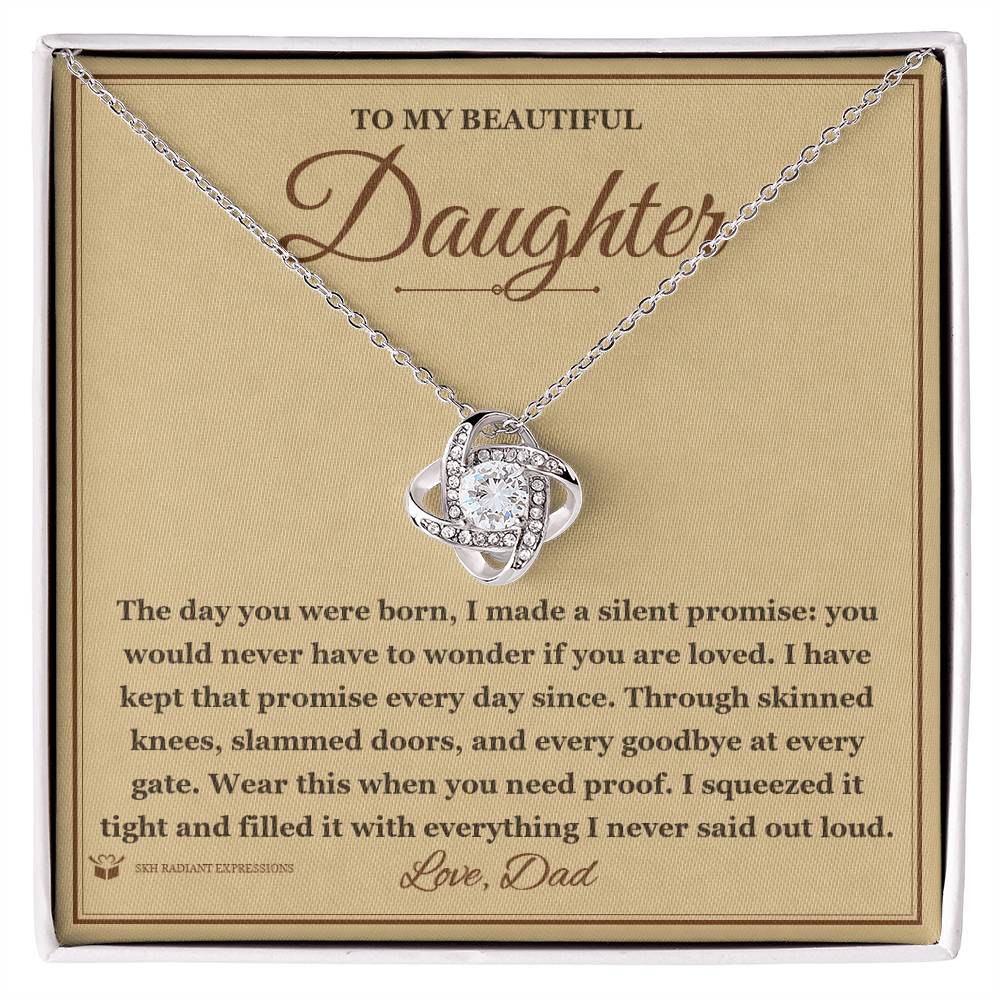 The Silent Promise - Love Knot Necklace for Daughter