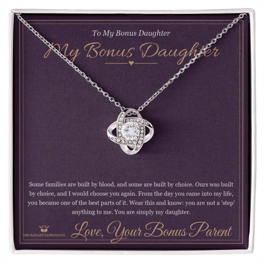 My Bonus Daughter - Love Knot Necklace for Stepdaughter