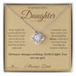 Never Alone - Love Knot Necklace for Daughter - personalized keepsake gift from SKH Radiant Expressions