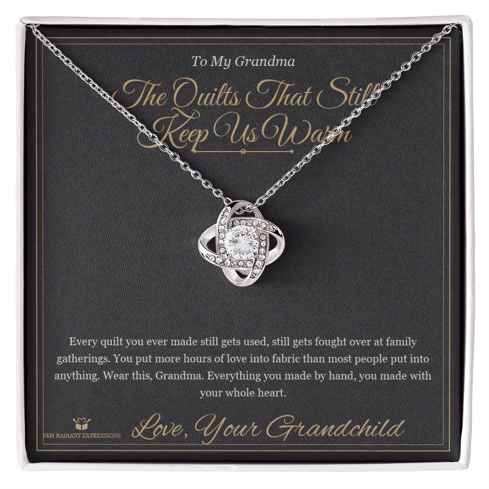 The Quilts That Still Keep Us Warm - Love Knot Necklace for Grandmother