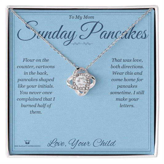 Sunday Pancakes - Love Knot Necklace for Mom - personalized keepsake gift from SKH Radiant Expressions
