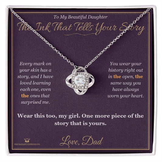 The Ink That Tells Your Story - Love Knot Necklace for Daughter - personalized keepsake gift from SKH Radiant Expressions
