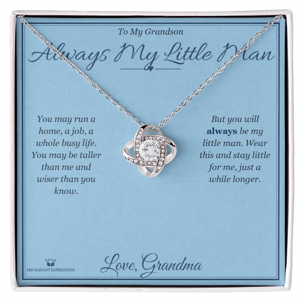 Always My Little Man - Love Knot Necklace for Grandson - personalized keepsake gift from SKH Radiant Expressions