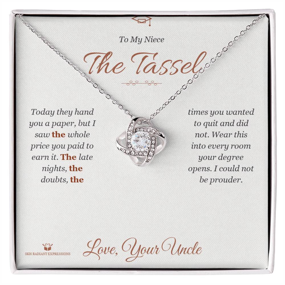 The Tassel - Love Knot Necklace for Niece - personalized keepsake gift from SKH Radiant Expressions