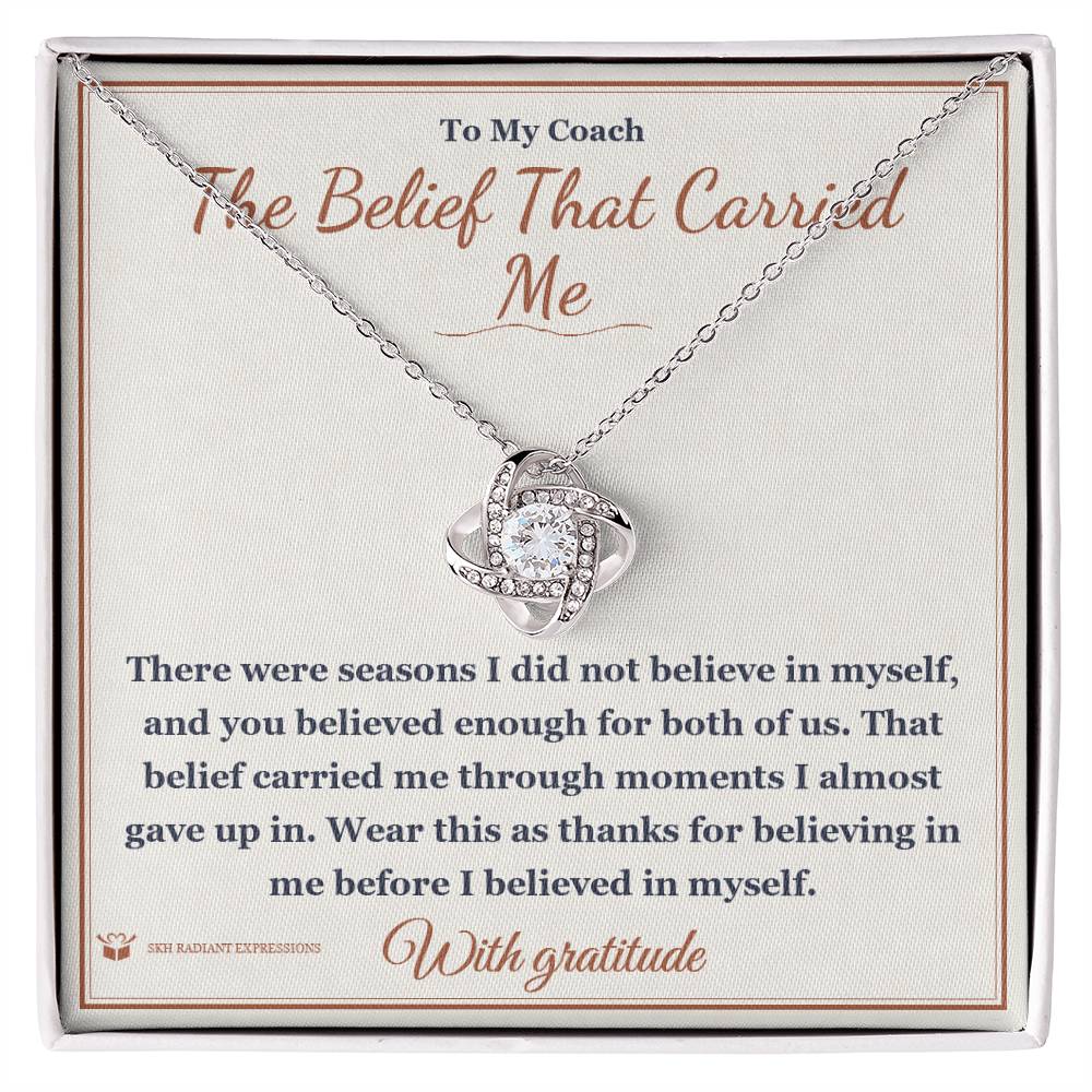 The Belief That Carried Me - Love Knot Necklace for Coach
