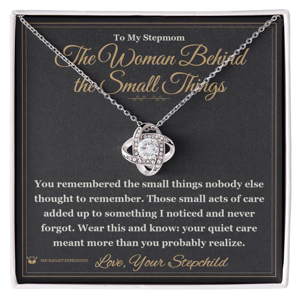 The Woman Behind the Small Things - Love Knot Necklace for Stepmom