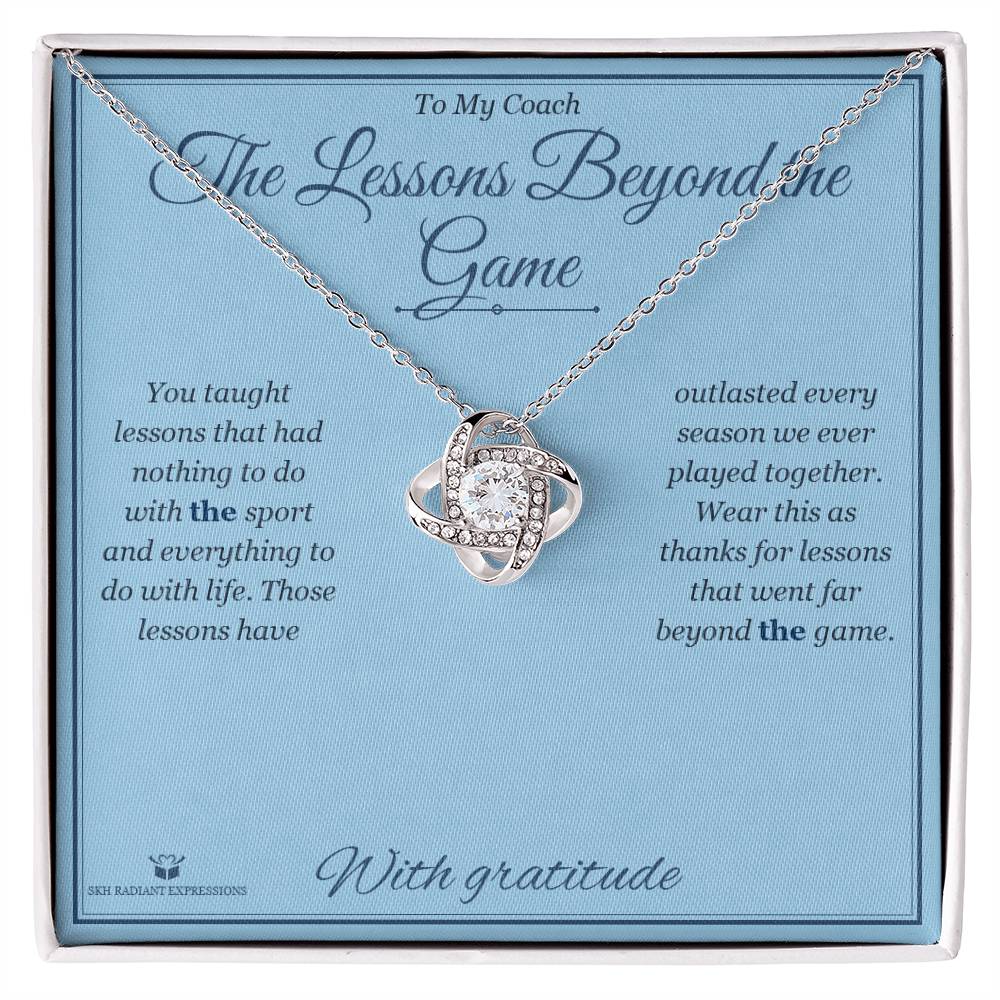The Lessons Beyond the Game - Love Knot Necklace for Coach
