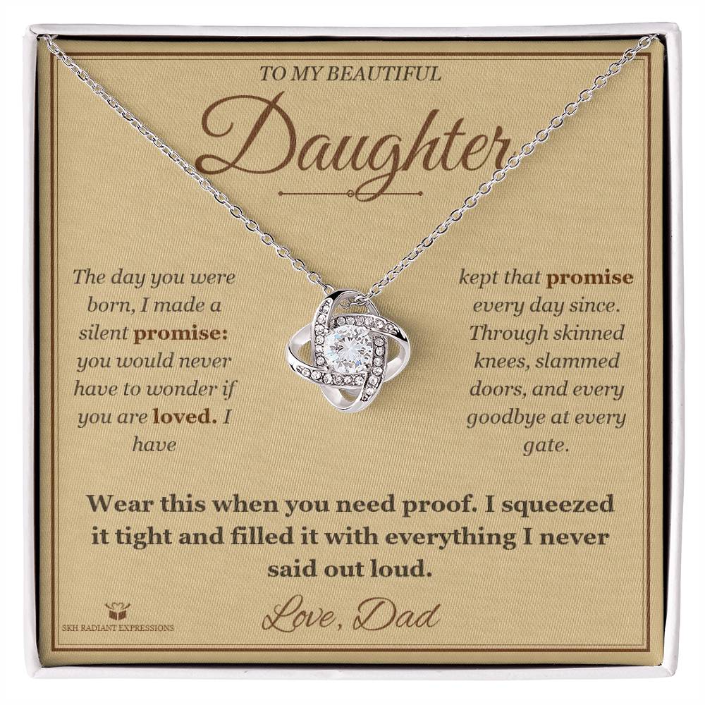 The Silent Promise - Love Knot Necklace for Daughter (TEST)