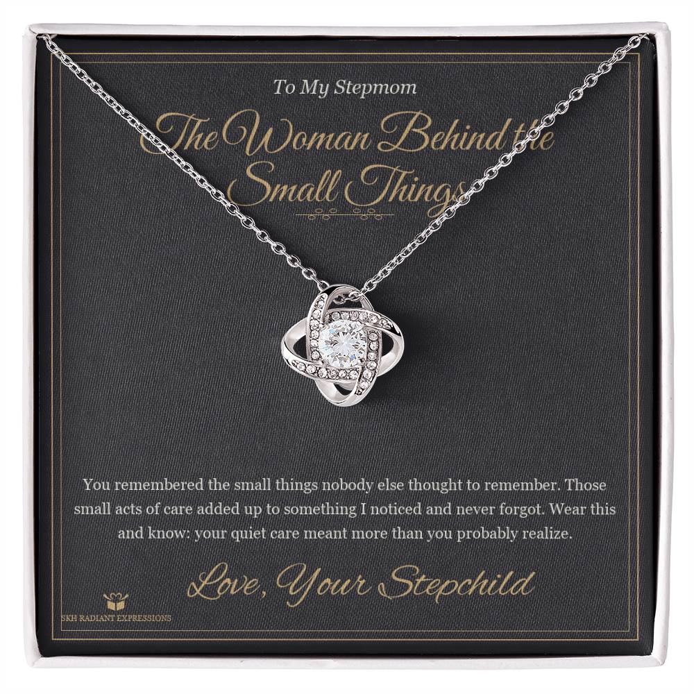 The Woman Behind the Small Things - Love Knot Necklace for Stepmom